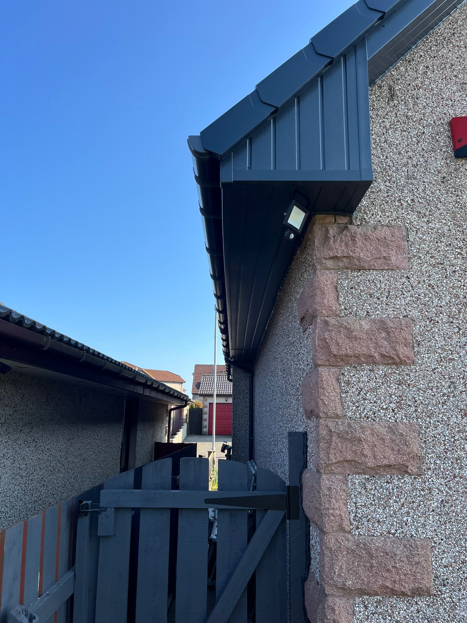 White uPVC soffit and fascia install